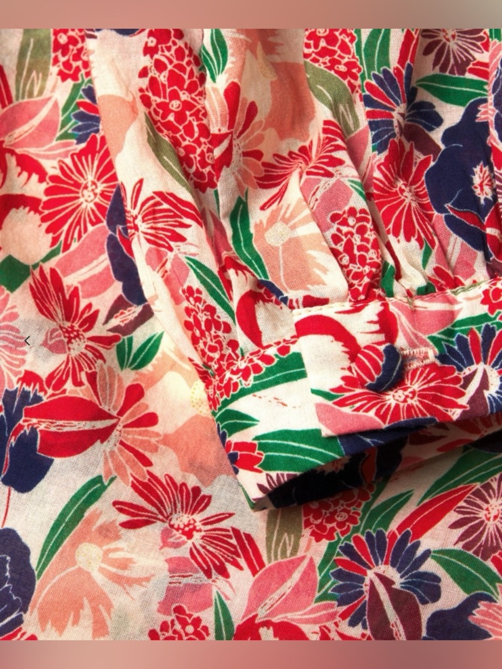 Trovata BIRDS OF PARADIS Bailey Floral Cotton Blouse, size M - Picture 5 of 14